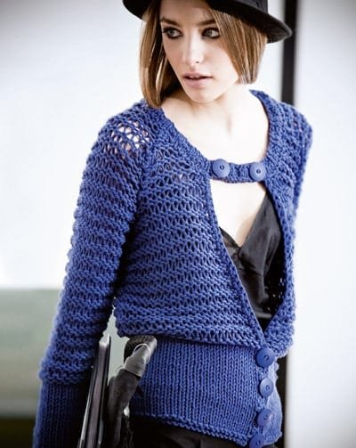 en yeni model bayan orguleri ornekleri mavi hirka modeli
